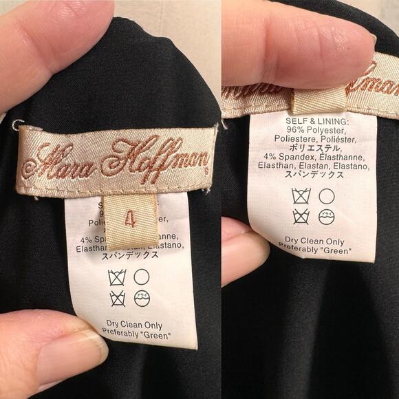 Mara Hoffman Keeper Midi Dress Blue Geometric Sheath Beach Resort Vacay Size 4 - Picture 10 of 11